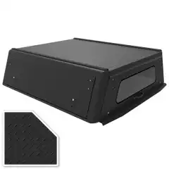 Skal du ha markedets mest robuste hardtop på planet er det denne du ser etter. Laget for industriell bruk, offroading, overlanding eller ekspedisjoner rundt kloden!<br><br>Denne hardtoppen laget av 2 mm aluminiums profiler med 1,5 mm tykke sidevegger uten mønster (smooth overflate). Alle skjøter er helsveiset, dermed har du oppskriften for en skikkelig hardhaus av en canopy. Legg merke til at bakluken er i hele plantoppens bredde, vil du ha mulighet for stige eller annet ekstrautstyr mår du se på Adventure utgaven.<br><br><strong>Passer til Nissan Navara 2016+ D-Cab</strong><br><br>Farge/Overflate: Sort/Mønster<br>Vekt: fra 52 kg for D-Cab modellen