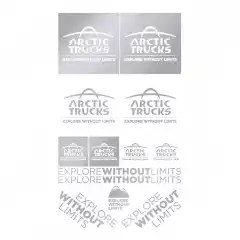 Klistremerker til allverdens bruk, på arket er det 2x av hvert slik at det kan monteres på begge sider av Arctic Truck’en din, eller på hver av alu-kassene på taket.<br><br>Klistremerkene er laget i kvalitetsfolie og leveres med bakside og transferpapir.