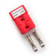 Kraftig kontakt konstruert for transportere store mengder strøm, egner svært godt til kobling av vinsj. Skal du ha avtagbar vinsj eller noe annet som bruker store mengder strøm må du ha skikkelig kontakter som ikke smelter. Denne kontakten er ofte referert til som “ Anderson Plug ”<br><br>Denne er laget for å koble til vinsj.<br>Selges stykkvis.