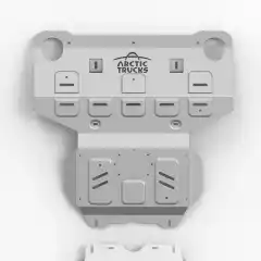 Med skliplate og understells-beskyttelse fra Rival 4x4 Accessories er du trygg på at undersiden av bilen er beskyttet mot det meste.<br><br>Elementene er laget av 6 mm tykke aluminiumsplater som er forsterket med utpressende vulker. I tillegg er det lufte- og drenerings hull så man får vekk uønsket skit som kan legge seg over platene etter turen uti terrenget.<br><br>Dette er første del forfra som beskytter radiator og deler av motoren