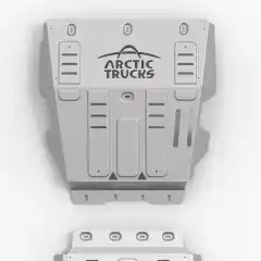 Med skliplate og understells-beskyttelse fra Rival 4x4 Accessories er du trygg på at undersiden av bilen er beskyttet mot det meste. Dette er det du trenger for å beskytte motor og radiator under bilen.<br><br>Elementene er laget av 6 mm tykke aluminiumsplater som er forsterket med utpressende vulker. I tillegg er det lufte- og drenerings hull så man får vekk uønsket skit som kan legge seg over platene etter turen uti terrenget.<br><br>Dette er første del som beskytter radiator og motoren