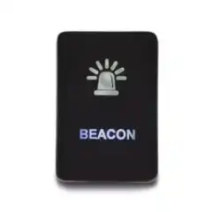 Bryter som passer inn i original utsparingene i dashbordet. (Se lenger ned for hvilke modeller)<br><br>Symbolet lyser hvitt og beskrivelsen lyser blått. Skrur du lampen PÅ lyser symbolet grønt.