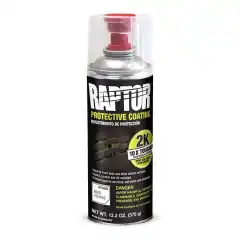Raptor Bedliner er kanskje markedets mest kjente bedliner – altså plan-beskyttelse på norsk.<br><br>Dette er 2-komponent ekstremt kraftig maling som både kan rulles og sprayes på. Denne sprayboksen er to-delt, du tar enkelt av «aktivatoren» som ligger i lokket, setter den på i bunn og klemmer sammen.<br><br>Påføringstips: Min. 60 cm avstand til overflaten, med avstanden justerer du glans og struktur. Prøv deg frem på et sted som ikke er synlig.