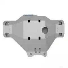 Med skliplate og understells-beskyttelse fra Rival 4×4 Accessories er du trygg på at undersiden av bilen er beskyttet mot det meste. Dette er det du trenger for å beskytte motor og radiator under bilen.<br><br>Elementene er laget av 6 mm tykke aluminiumsplater som er forsterket med utpressende vulker. I tillegg er det lufte- og drenerings hull så man får vekk uønsket skit som kan legge seg over platene etter turen uti terrenget.<br><br><strong>Dette er del nummer 5 som beskytter differensial</strong>