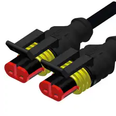 Ledningsnett for 2x Lazer lamper som leveres med 2-pins kontakt.<br><br>Dette er ledningsnettet du skal ha til alle Lazer lampene. Settet finnes også som enkel ledning dersom du skal ha en lampe.