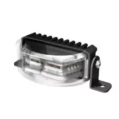 <div class="page" title="Page 9"><br><div class="section"><br><div class="layoutArea"><br><div class="column"><br><br>Varsellys 180 graders hjørnemodul.<br>8 stk. 3W Cree LED flashlampe fra 911 Signal.<br>Leveres med 10 cm ledning ut midt bak.<br>Maks 27 Watt.<br>Blinker oransje.<br>12 blinke mønster.<br>65 x 25mm, høyde 30mm med brakett<br>10 - 33V.<br>ECE R65 Class2 R10 godkjent.<br>IPX7.<br>-20 til +80 grader C.<br>Med nattsenking 50% reduksjon i lysstyrke (grønn kabel)<br>IP67<br><br></div><br></div><br></div><br></div>