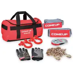 En "heavy duty" bag med det meste du trenger dersom du må frem med vinsjen. Denne bag’en innholder stor kastebokk, hansker, sjakler, stropper og kjetting – alt i en oppdatert og kraftig PVC-bag.