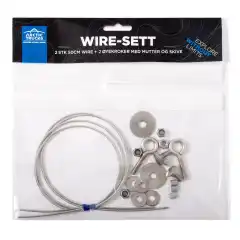 Sørg for at du ikke kjører av skvettlappene dine dersom du rygger - spesielt i dyp snø er det veldig lett at skvettlappene kommer innunder hjulet når man rygger og du kjører dem av. Med dette settet får du med wire og kroker til å sikre skvettlappen så den ikke kommer så nær hjulet.<br><br>Leveres som sett til to skvettlapper.