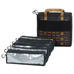 Blue Ridge Overland Gear har endelig oppdatert verktøybagen til det nye Triple Run designet. Vi er et par på Arctic Trucks som har hatt denne bagen i flere år og vi kan vel ikke si annet at dette er den mest funksjonelle måten å ha med seg verktøy på. Sydd i 1000D Cordura stoff med integrert MOLLE system på fronten for montering av ønskelig tillegg.<br><br>Størrelsen på bag'er er 30 x 30 cm og 14 cm tykk. Innsiden av bagen er dekket med mil-spec velcro slik at de 6  medfølgende verktøyposene kan organiseres som du vil.<br><br><strong>Håndtak</strong><br>Bag'ens håndtak er laget av rørformet  2,5 cm, noe som gjør håndtakene veldig sterke og samtidig komfortable å bære i. Bærehåndtakene ligger vevd gjennom MOLLE systemet, noe som gjør de ekstra slitesterke.<br><br> 